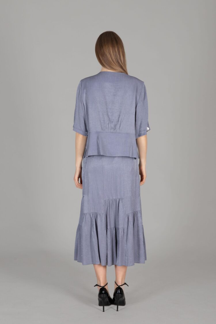Round Neck Gown Skirt Set