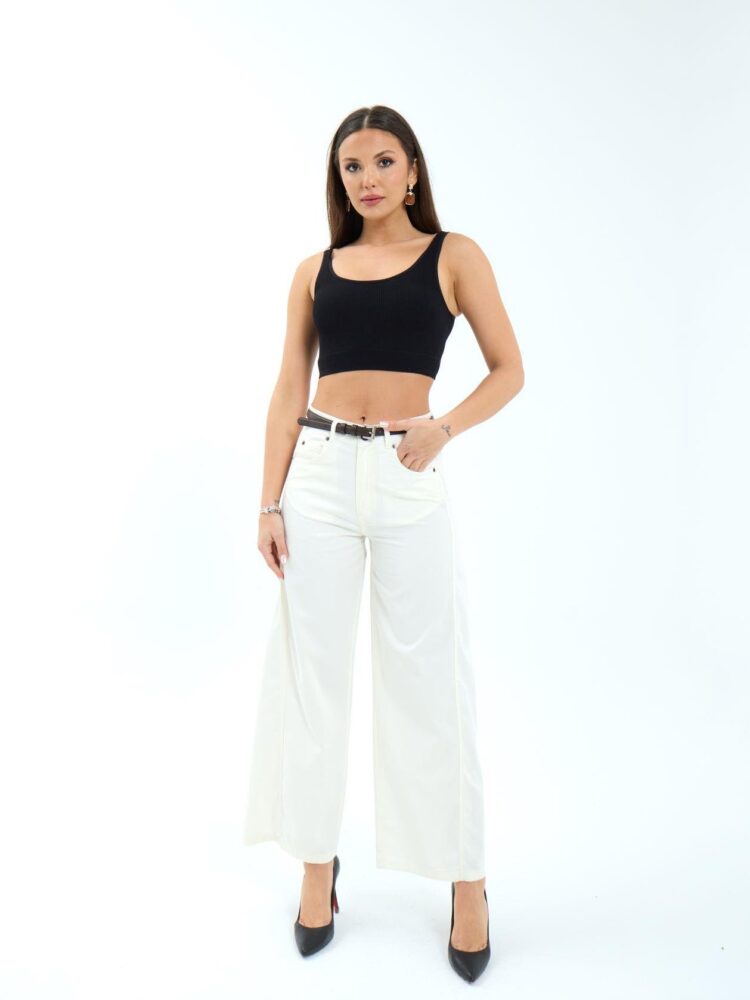 Trousers - Ecru - Fame - Globality Store - Women Clothes Wholesale Turkey