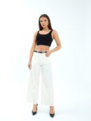 Trousers - Ecru - Fame - Globality Store - Women Clothes Wholesale Turkey