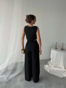 Polyviscose Double Button Palazzo Pants - Radica Fashion - Globality Store - Women Clothes Wholesale Turkey
