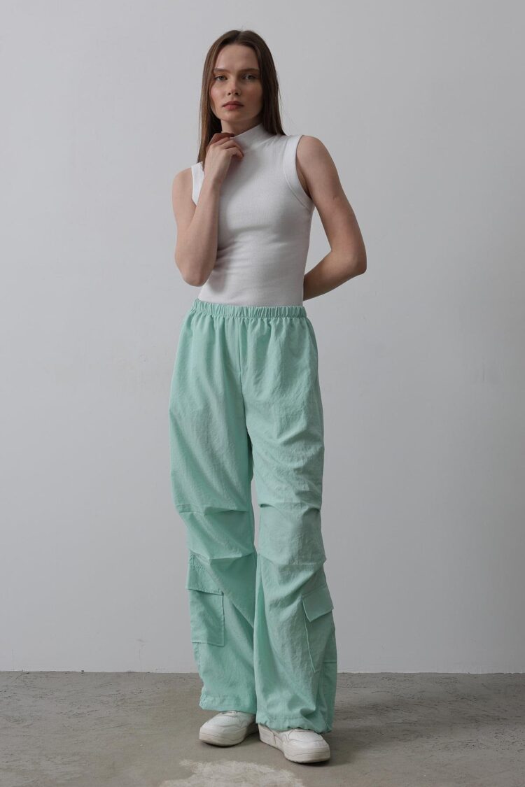 Parachute Cargo Pants - Reyon - Globality Store - Women Clothes Wholesale Turkey