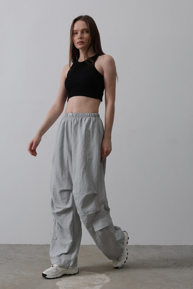 Parachute Cargo Pants - Reyon - Globality Store - Women Clothes Wholesale Turkey