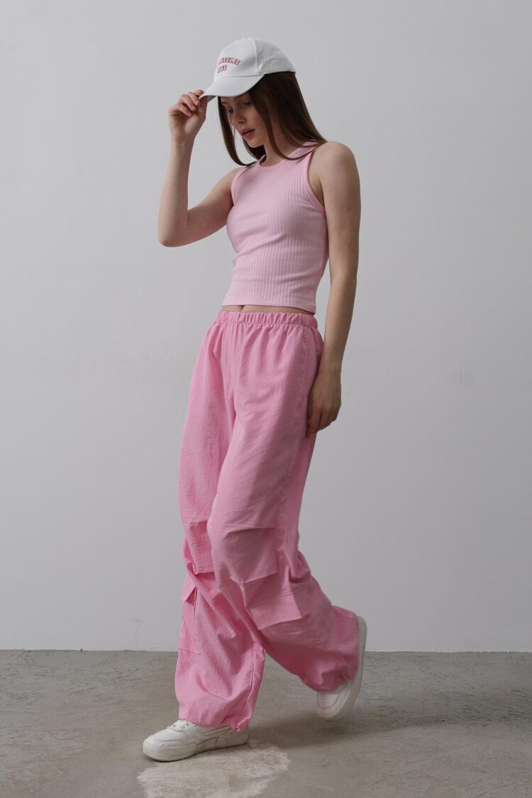 Parachute Cargo Pants - Reyon - Globality Store - Women Clothes Wholesale Turkey