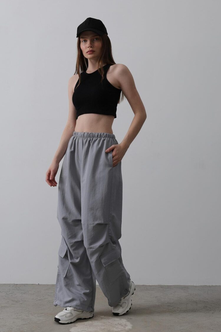 Parachute Cargo Pants - Reyon - Globality Store - Women Clothes Wholesale Turkey