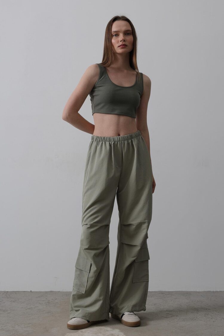 Parachute Cargo Pants - Reyon - Globality Store - Women Clothes Wholesale Turkey