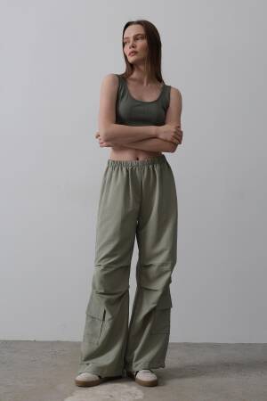 Parachute Cargo Pants - Reyon - Globality Store - Women Clothes Wholesale Turkey