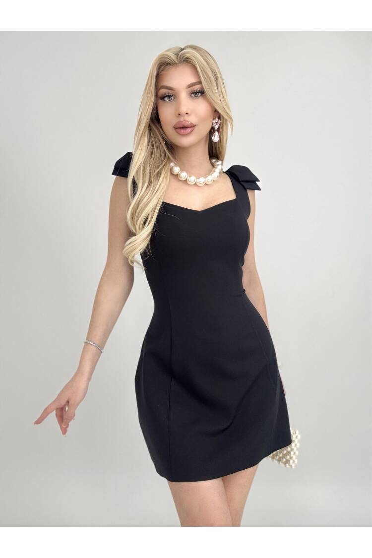 Off Shoulder Bow Mini Dress