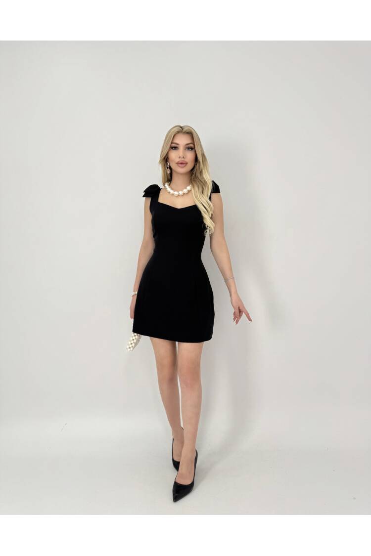 Off Shoulder Bow Mini Dress