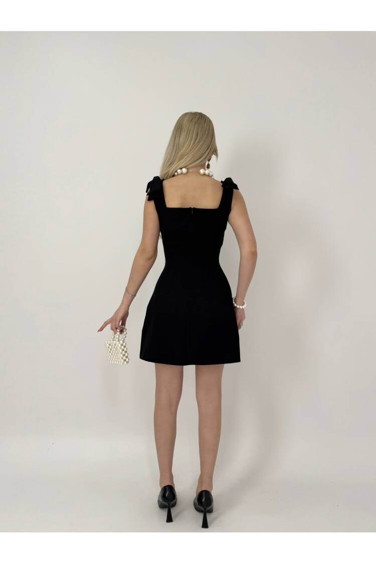 Off Shoulder Bow Mini Dress