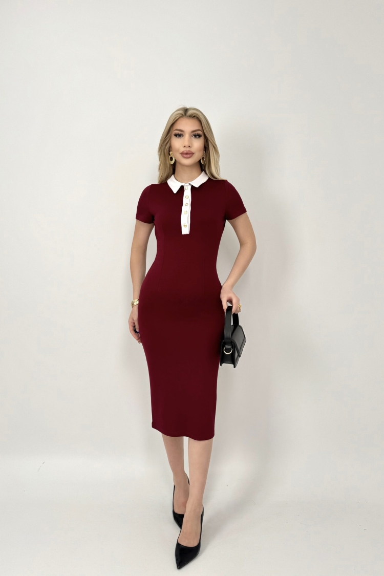 Polo Neck Dress - Miss Janell - Globality Store - Women Clothes Wholesale Turkey