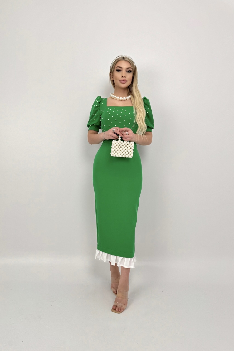 Pearl Detailed Dress - Miss Janell - Globality Store - Women Clothes Wholesale Turkey
