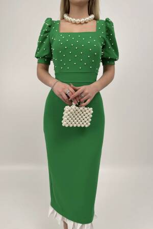 Pearl Detailed Dress - Miss Janell - Globality Store - Women Clothes Wholesale Turkey
