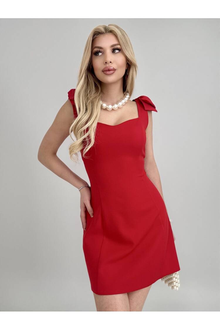 Off Shoulder Bow Mini Dress