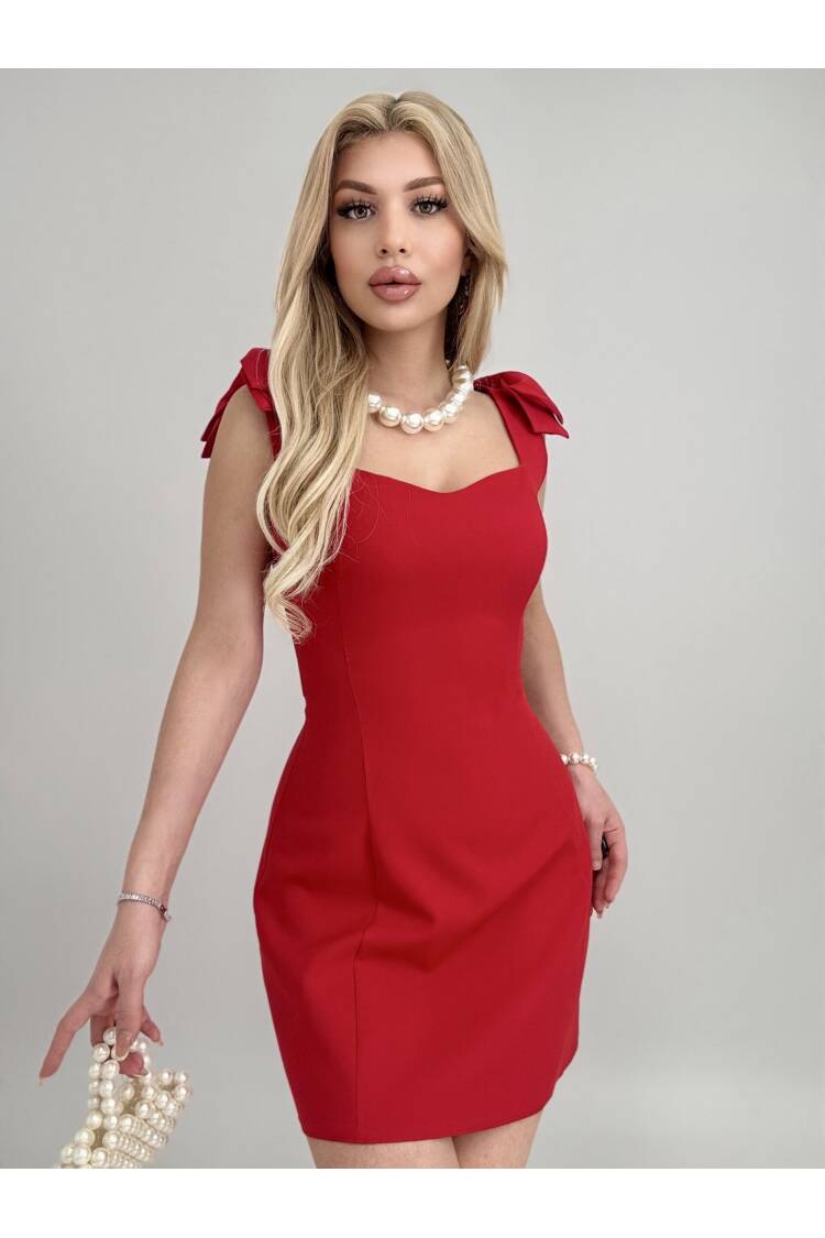 Off Shoulder Bow Mini Dress