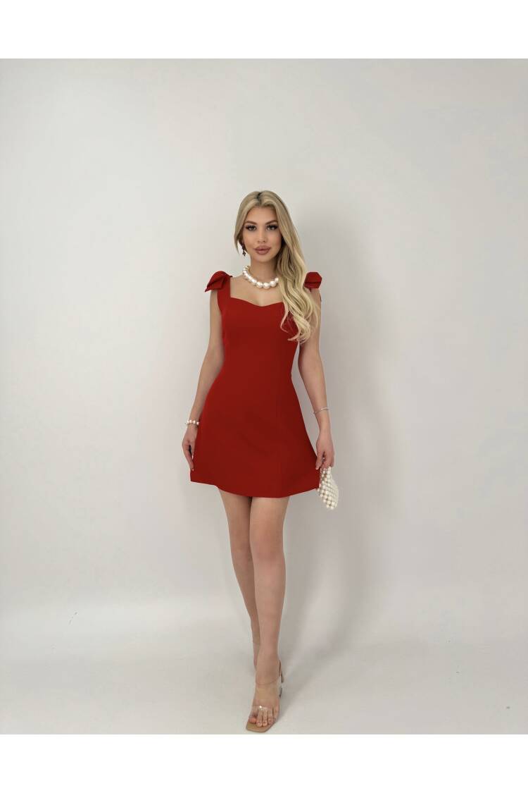 Off Shoulder Bow Mini Dress - Miss Janell - Globality Store - Women Clothes Wholesale Turkey