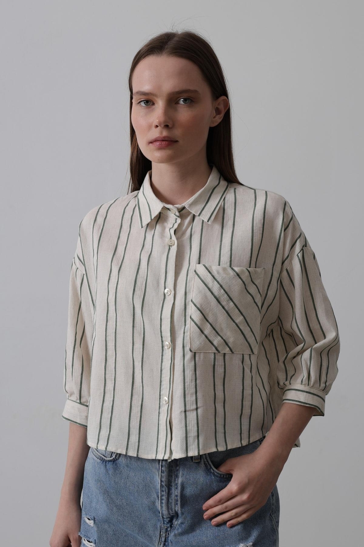 Striped Short Shirt - Multicolor