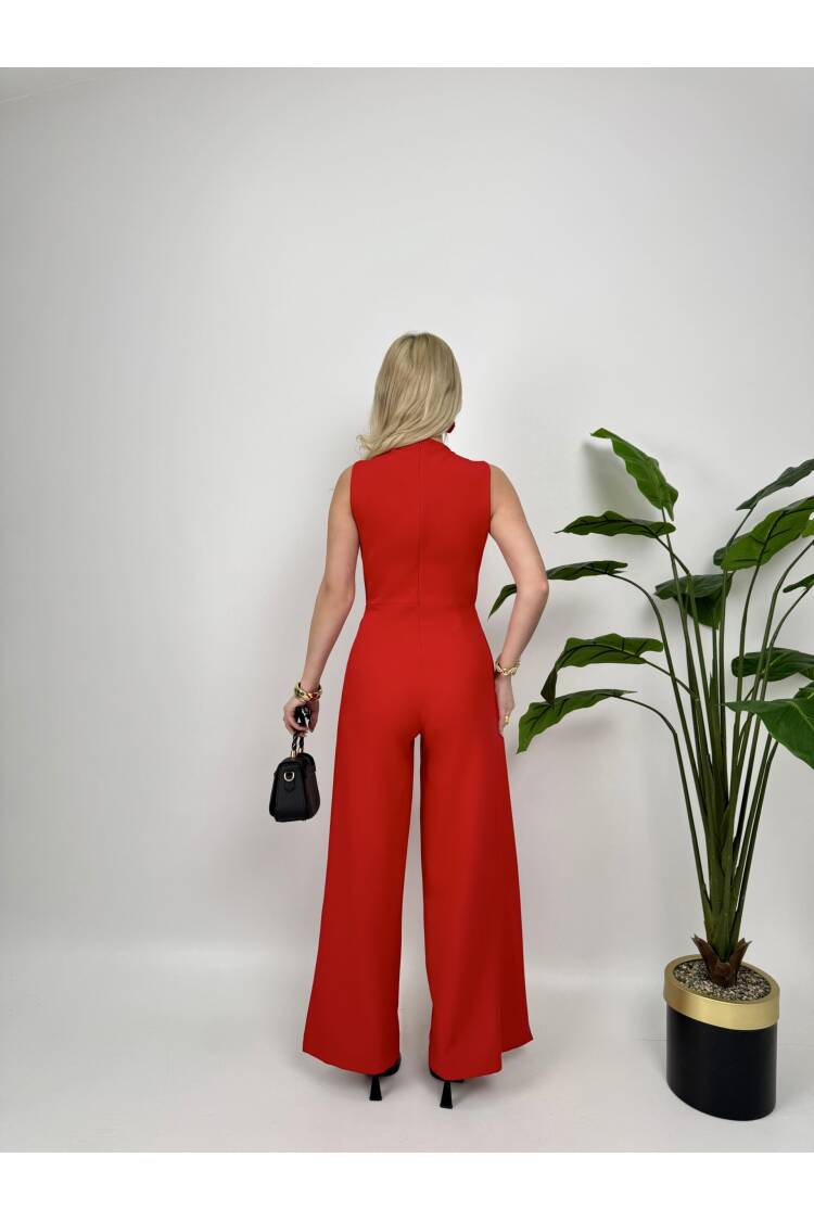 Waist Buckle Detailed Jumpsuit