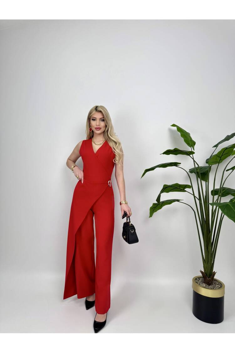 Waist Buckle Detailed Jumpsuit - Miss Janell - Globality Store - Women Clothes Wholesale Turkey