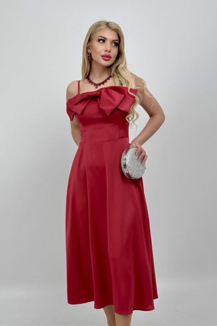 Front Ribbon Midi Dress