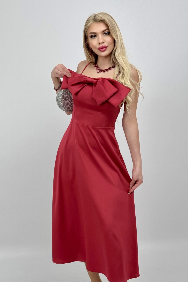 Front Ribbon Midi Dress