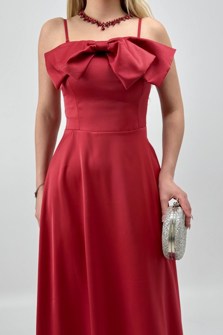 Front Ribbon Midi Dress