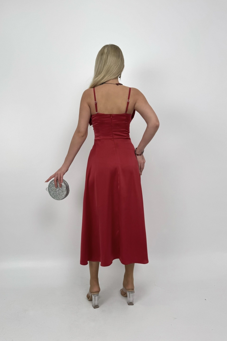 Front Ribbon Midi Dress