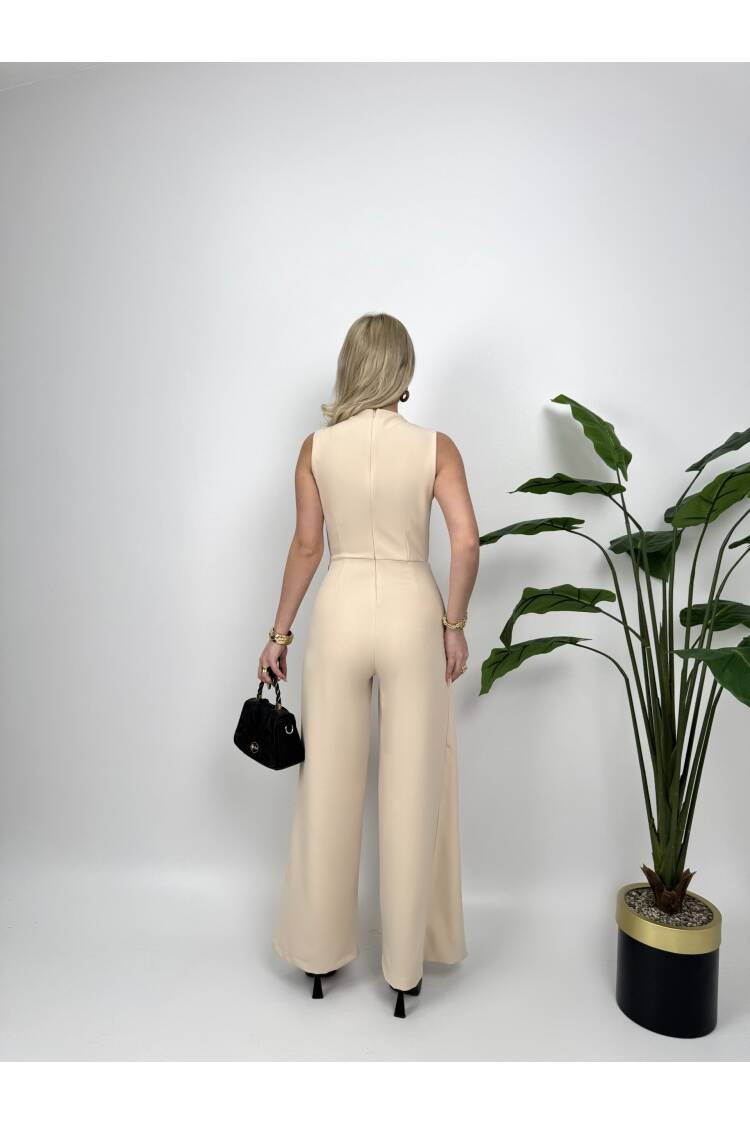 Waist Buckle Detailed Jumpsuit