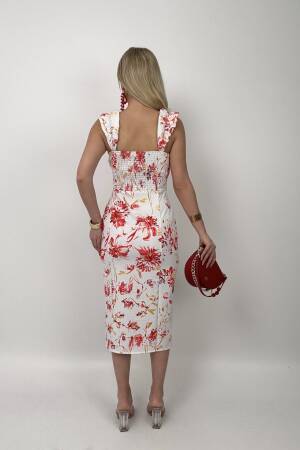Digital Printed Balloon Strap Strapless Dress - Miss Janell - Globality Store - Women Clothes Wholesale Turkey