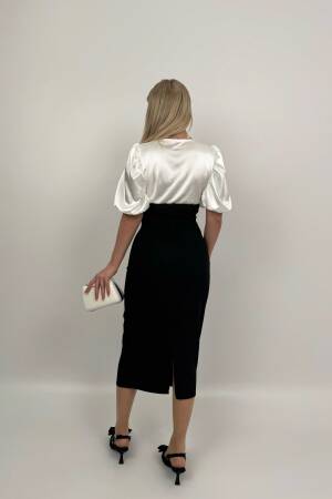Balloon Sleeve Corset Dress - Miss Janell - Globality Store - Women Clothes Wholesale Turkey