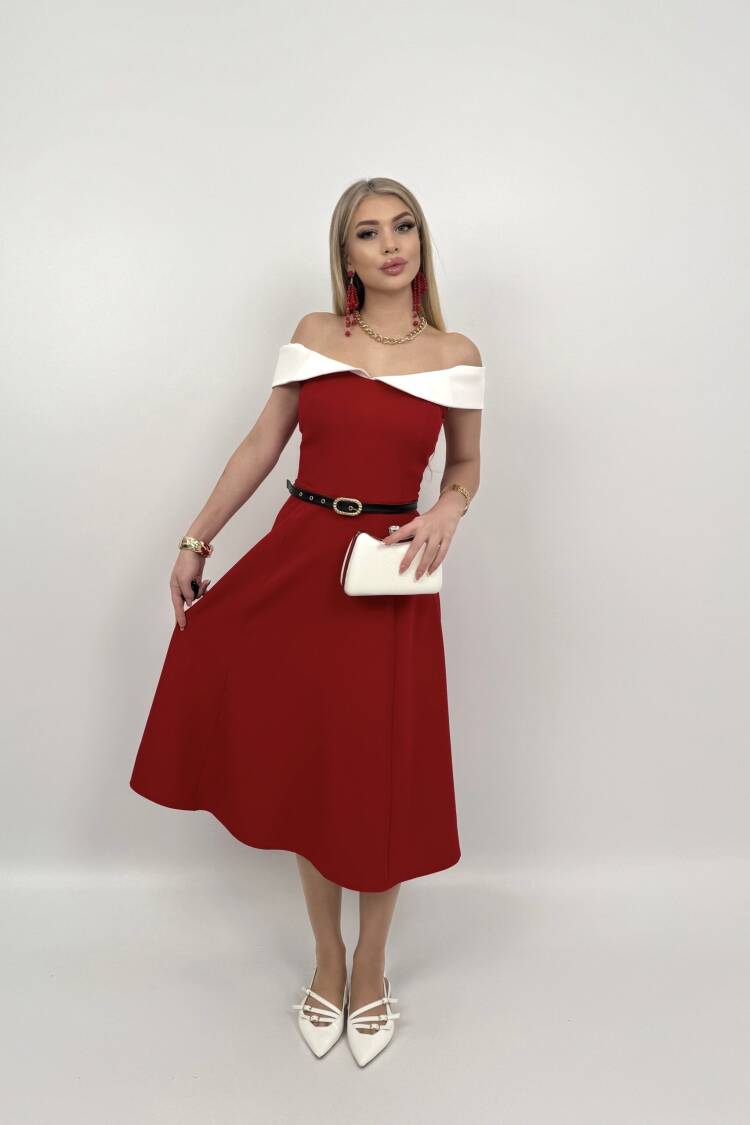 Strappy Eyelet Belt Detailed Dress