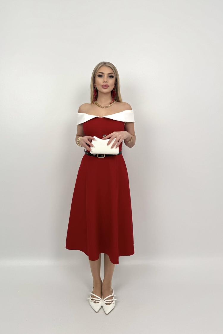 Strappy Eyelet Belt Detailed Dress - Miss Janell - Globality Store - Women Clothes Wholesale Turkey