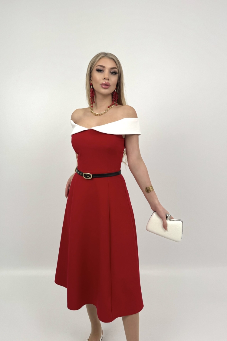 Strappy Eyelet Belt Detailed Dress