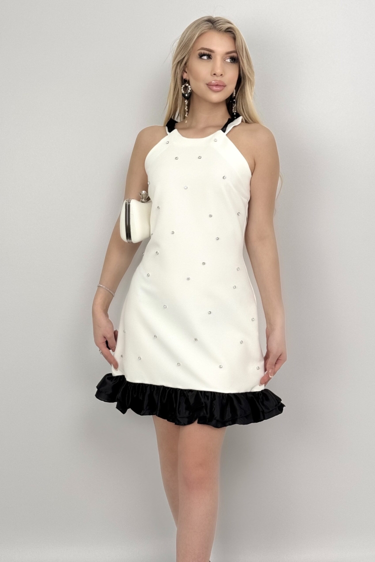 Skirt Ruffle Sleeveless Stone Dress