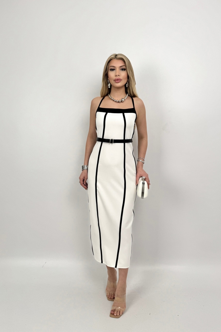 Biye Detailed Dress - Miss Janell - Globality Store - Women Clothes Wholesale Turkey