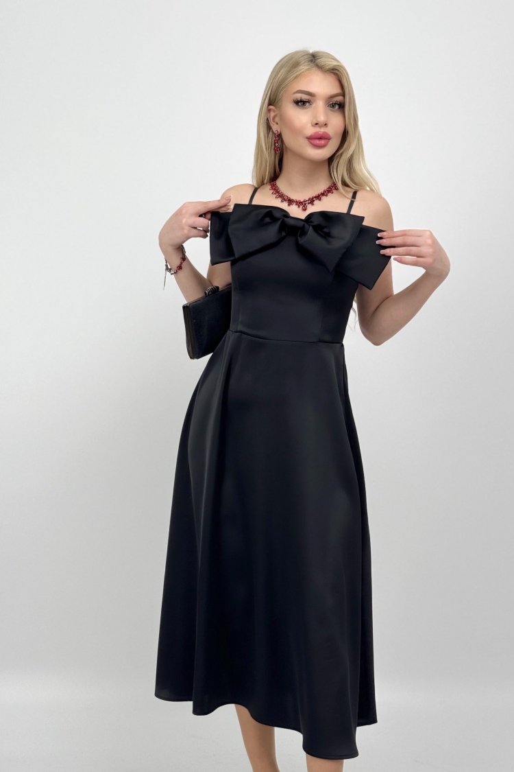 Front Ribbon Midi Dress - Miss Janell - Globality Store - Women Clothes Wholesale Turkey