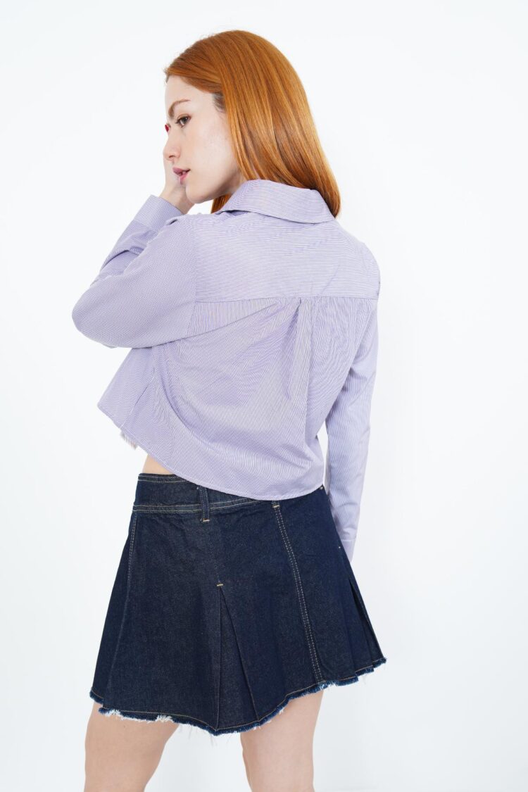 Pocket And Button Detailed Jeans Wholesale Skirt