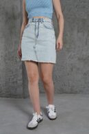 Skirt Tassel Detailed Blue Wholesale Skirt - Lustrin - Globality Store - Women Clothes Wholesale Turkey