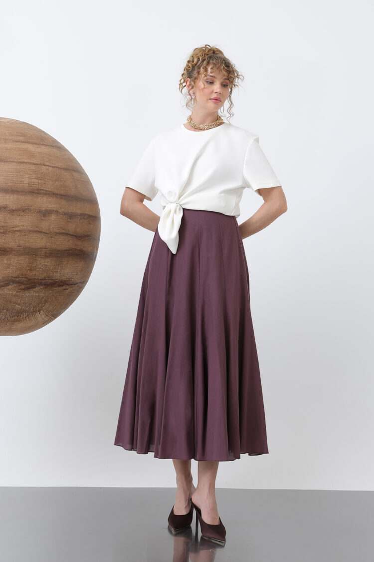 Long Voile Skirt - Pomegranate - SOUL - Globality Store - Women Clothes Wholesale Turkey