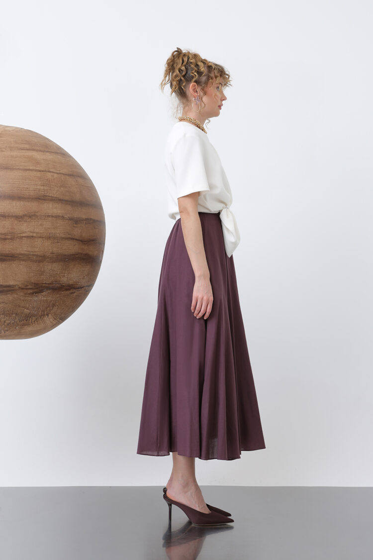 Long Voile Skirt - Pomegranate