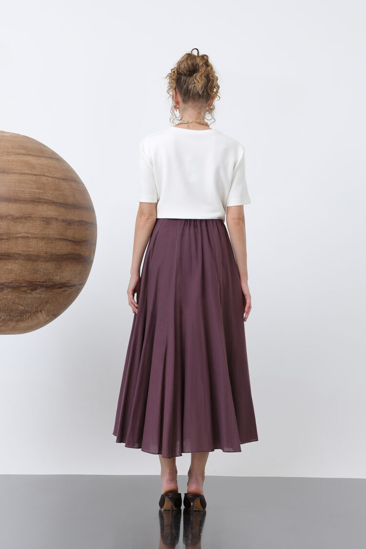 Long Voile Skirt - Pomegranate