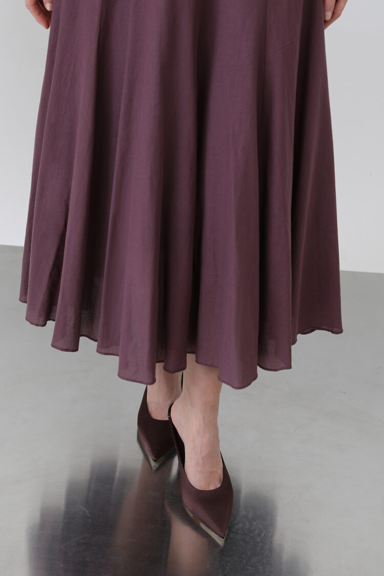 Long Voile Skirt - Pomegranate