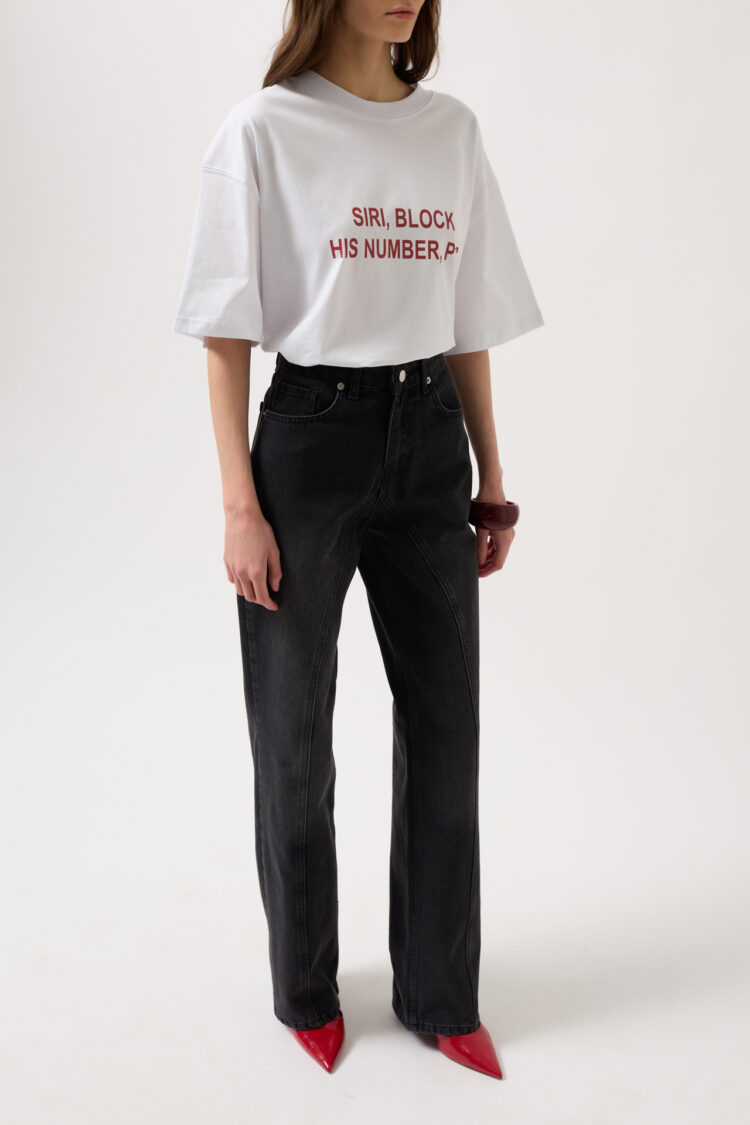 Sewing Detail Wide Leg Jean - Black Fashion - Globality Store - Women Clothes Wholesale Turkey