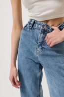 Laser Cut Wide Leg Jean - Black Fashion - Globality Store - Women Clothes Wholesale Turkey