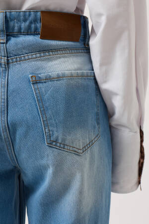 Sewing Detail Wide Leg Jean - Black Fashion - Globality Store - Women Clothes Wholesale Turkey