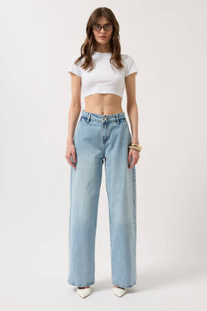 Low Waist Straight Jean - Black Fashion - Globality Store - Women Clothes Wholesale Turkey