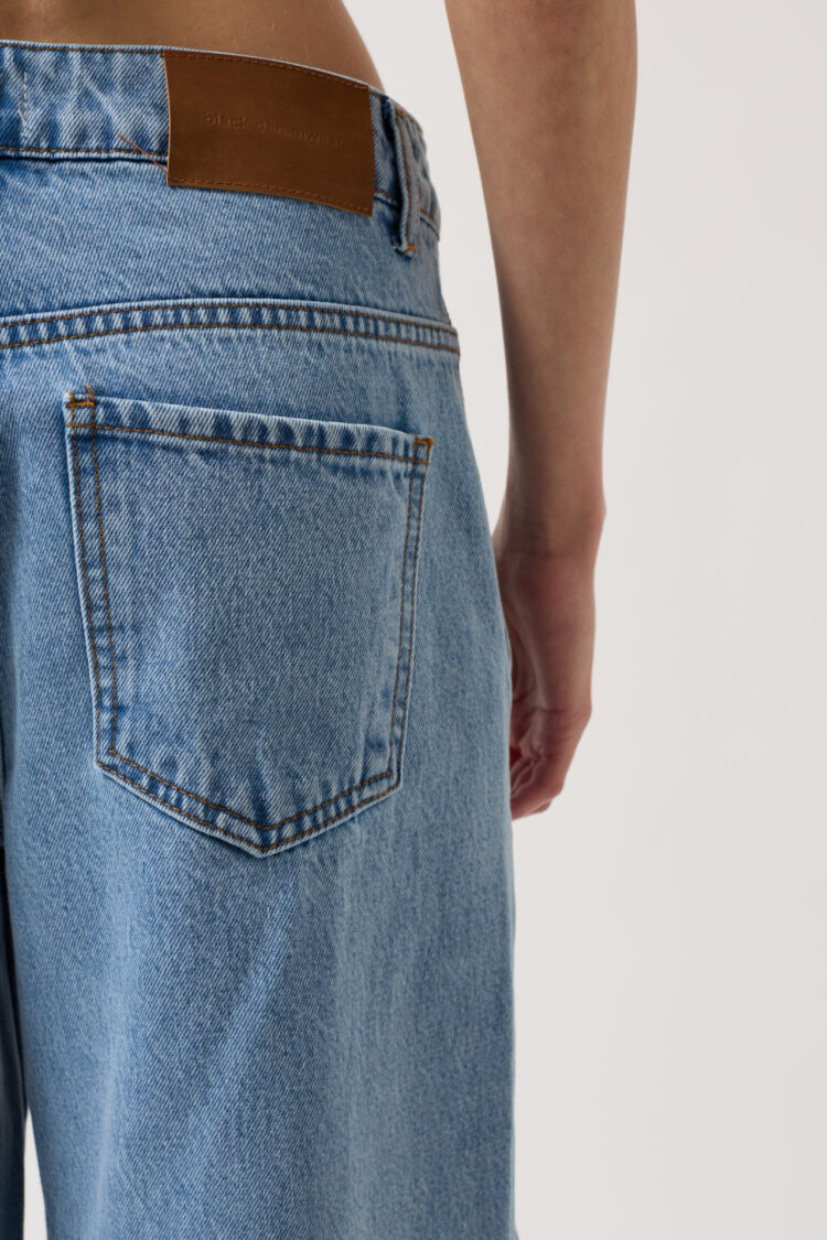 Ribbon Detail Cargo Pocket Wide Leg Jean