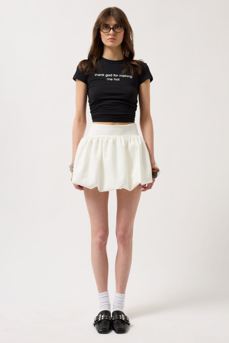 Balloon Detail Mini Skirt