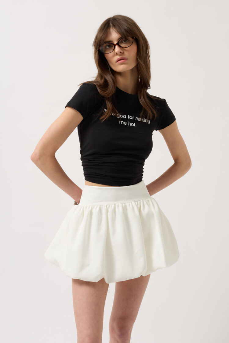 Balloon Detail Mini Skirt