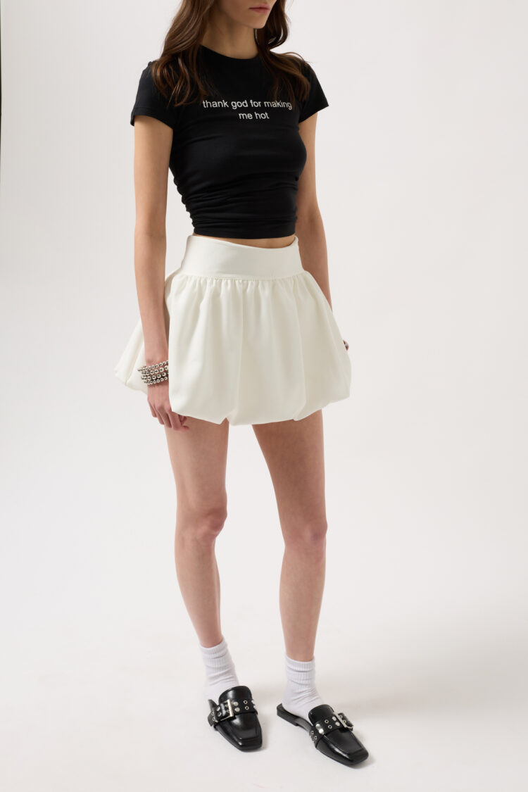 Balloon Detail Mini Skirt