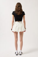 Balloon Detail Mini Skirt - Black Fashion - Globality Store - Women Clothes Wholesale Turkey